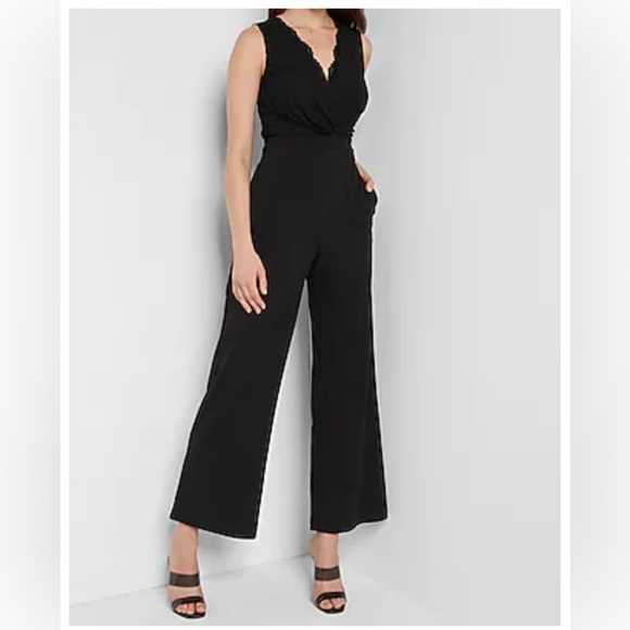 Express Pants - NWT Express Lace Bodice Jumpsuit